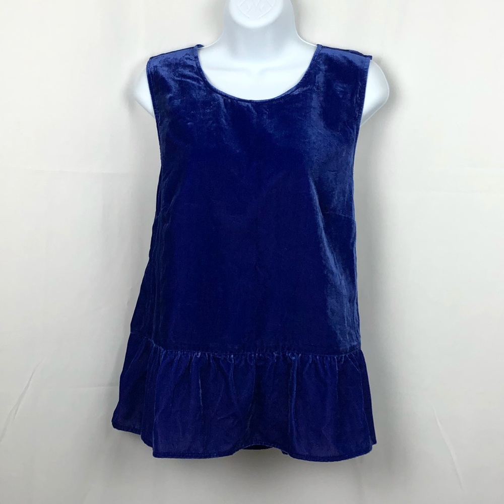 J.Crew sleeveless velvet peplum top NWT 14